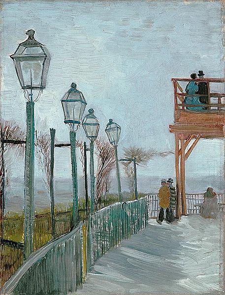 Terrace and Observation Deck at the Moulin de Blute-Fin, Montmartre, Vincent Van Gogh